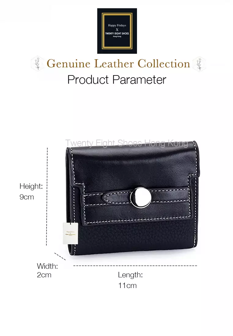 Texture Patching Full Grain Leather Trifold Wallet JW YT-2319