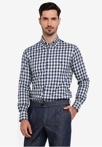 Buy Santa Barbara Polo Racquet C Gingham Check Casual Shirt