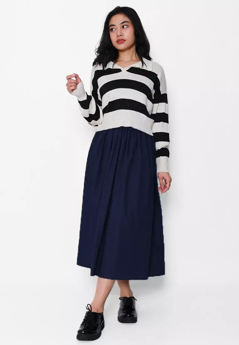 ALDA Poplin Midi Skirt