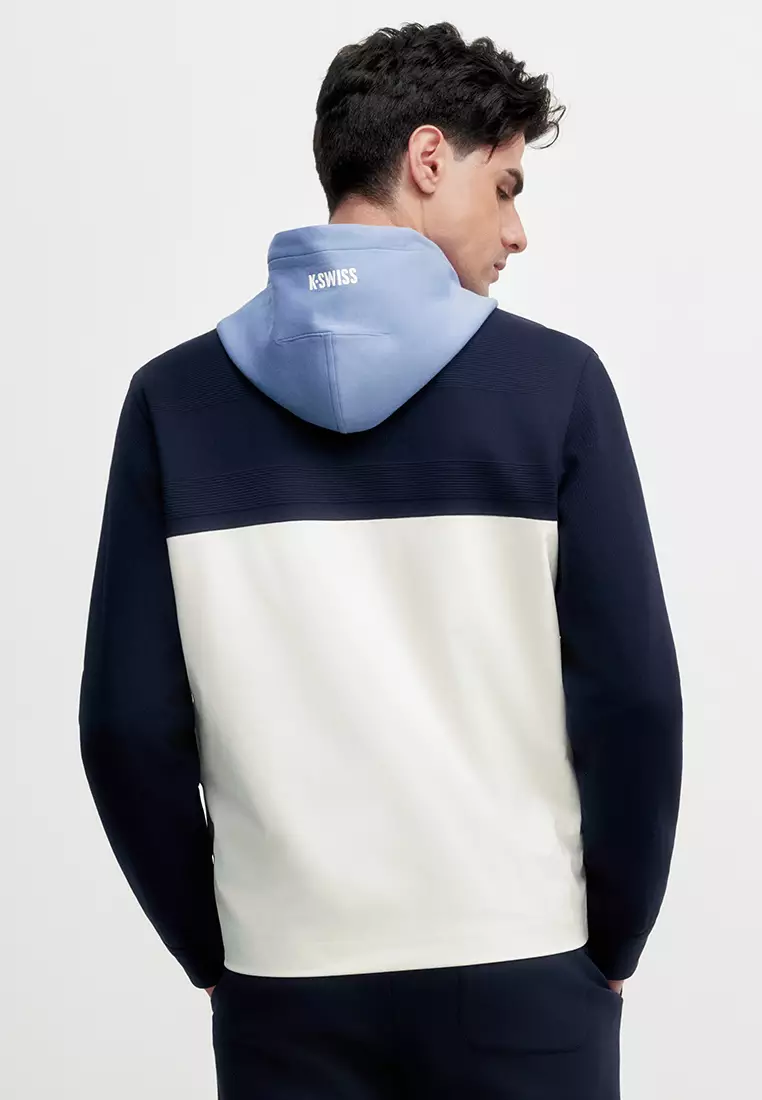 MEN'S LOGO COLOR BLOCK KNIT PATCHWORK JACKET