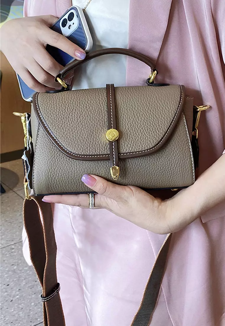 Buy ZITIQUE Head layer cowhide oblique backpack Online ZALORA Malaysia