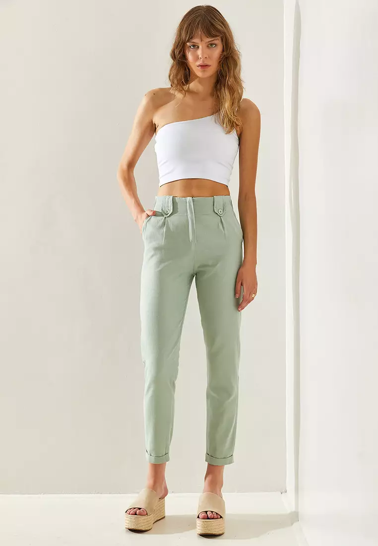 Epaulette Gabardine Trousers