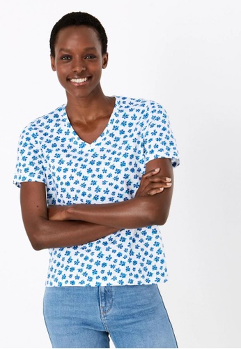 Buy Marks Spencer Pure Cotton Floral Straight Fit T Shirt 2021 Online Zalora Philippines