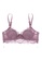 W.Excellence purple Premium Purple Lace Lingerie Set (Bra and Underwear) 3FD1AUSBAEE474GS_2
