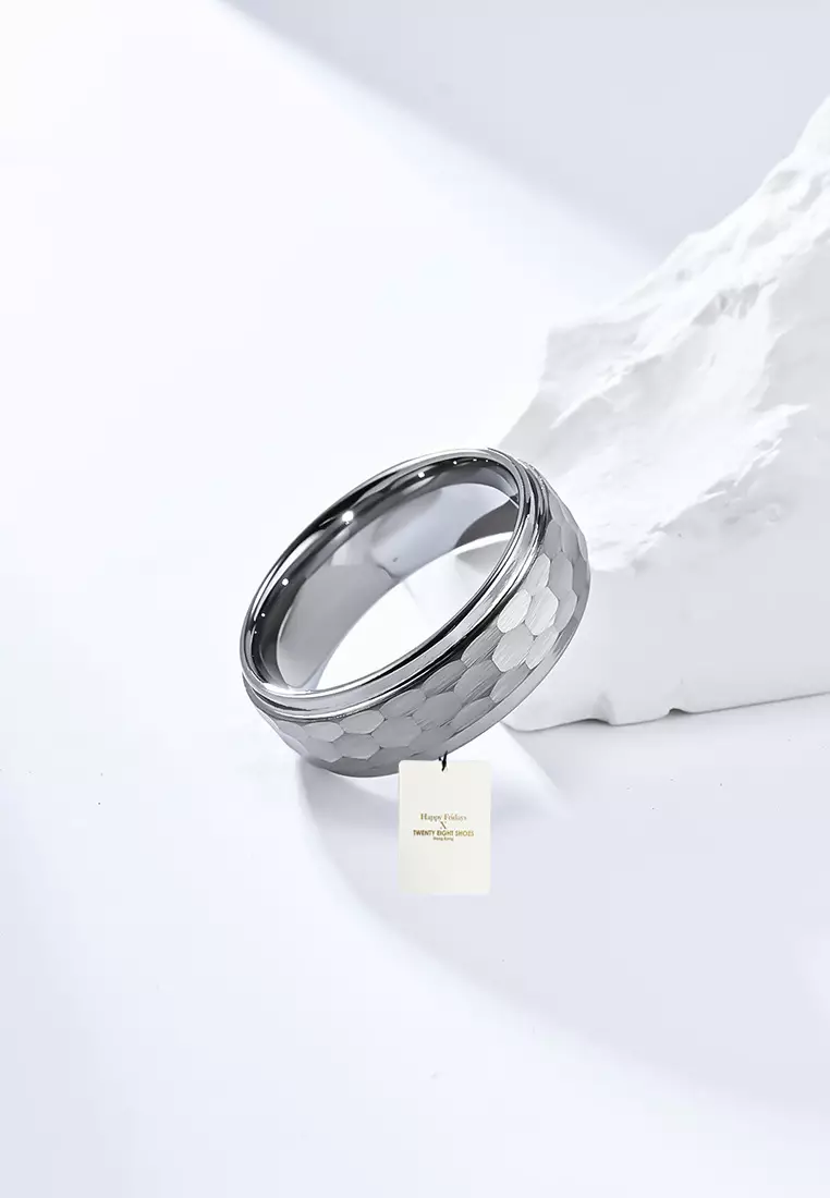 Textured Tungsten Carbide Ring JW QF-040