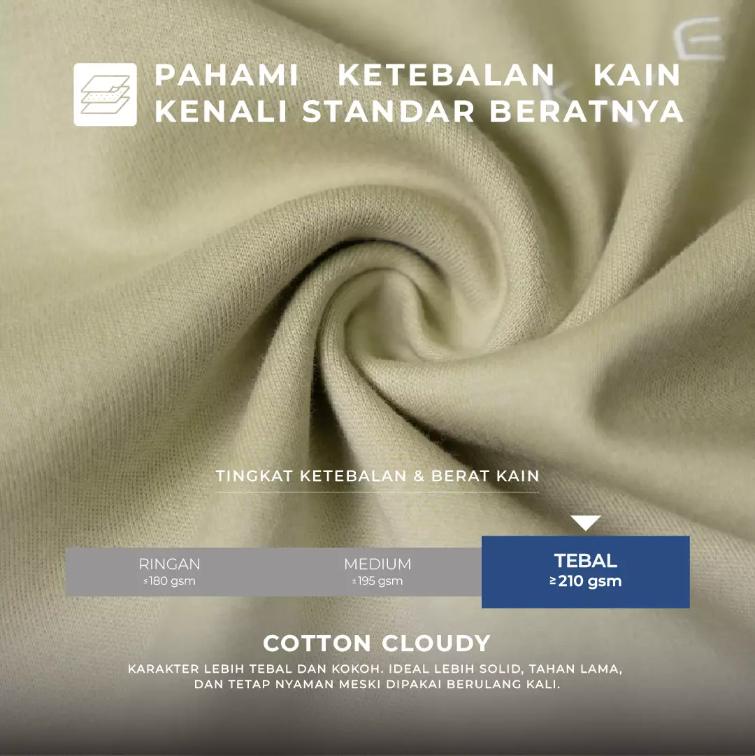 Kale JUNO BEIGE/ Cotton Cloudy / Atasan Kaos Pria / Kaos Basic Pria