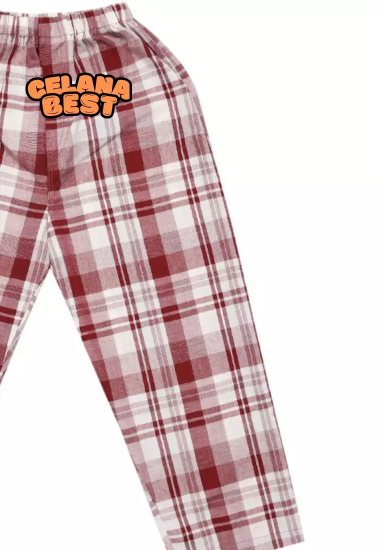 Celana Panjang Katun Best Kotak Merah