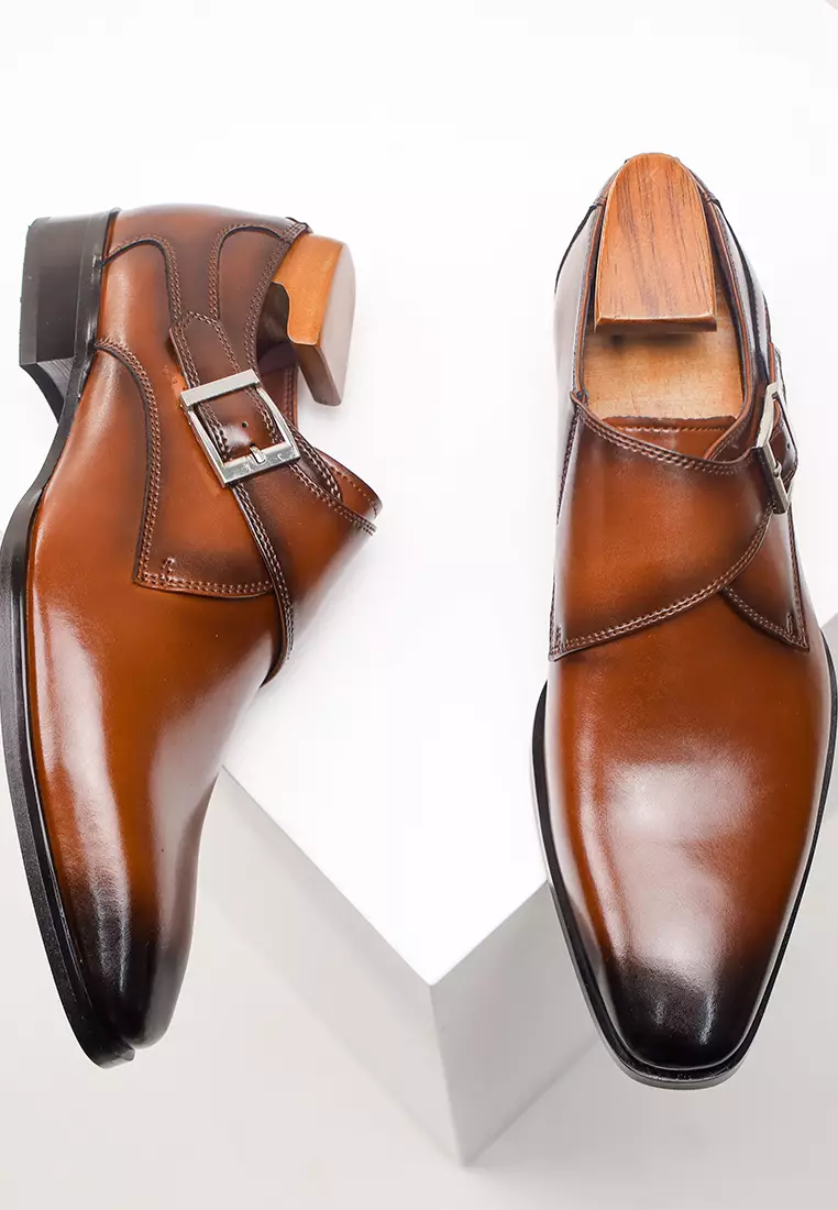 Business Leather Monk Strap Shoes MK5009-3