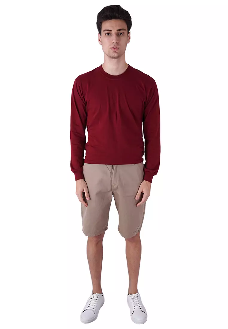 Celana Pendek Pria Chino Polos Short Pants Slim Fit Krim Tua