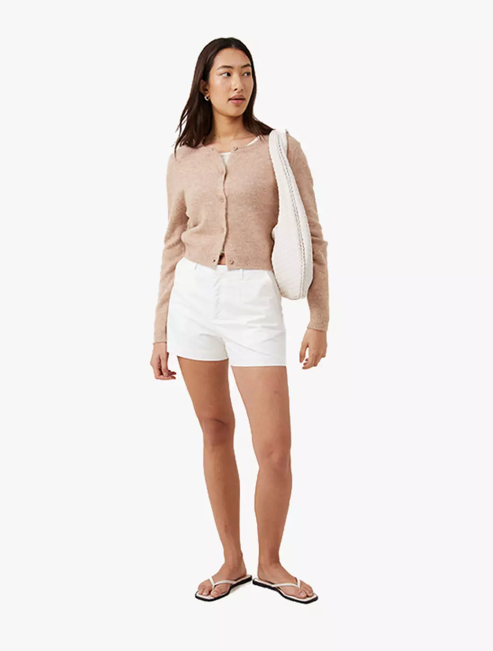 Cotton On -  Pakaian Wanita  - Aiden Tailored Short - Chalk White