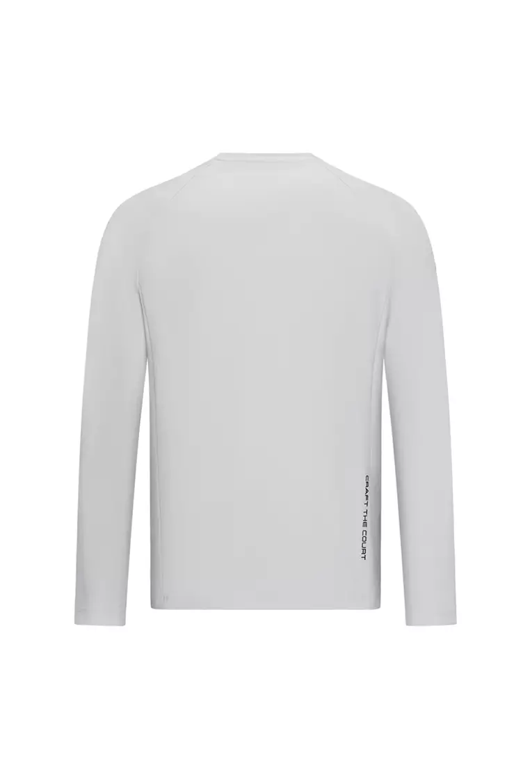 男裝 K-SWISS LOGO 內層磨毛長袖T裇