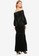Lubna black Embellished Puff Sleeves Flare Kurung 6BB7CAA198659AGS_2