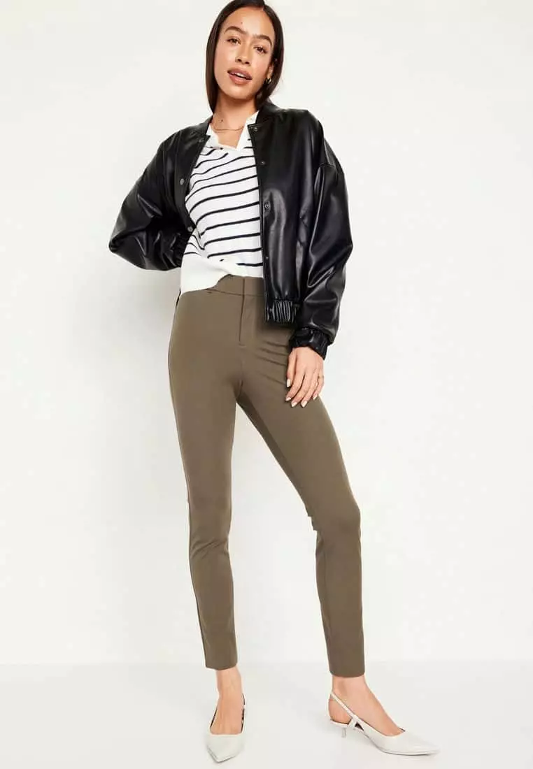 High-Waisted Pixie Skinny Ankle Pants For Women