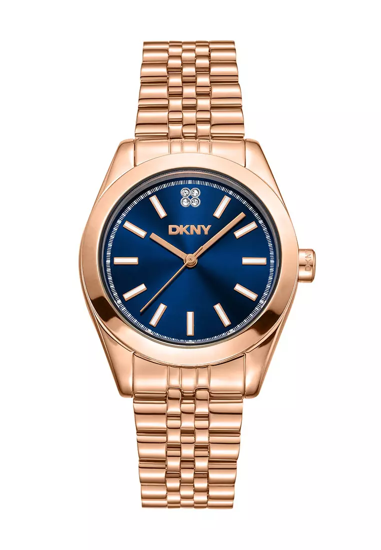 Dkny Nolita Midi Rose Gold Stainless Steel Analog Quartz Watch For Women DK1L029M0065