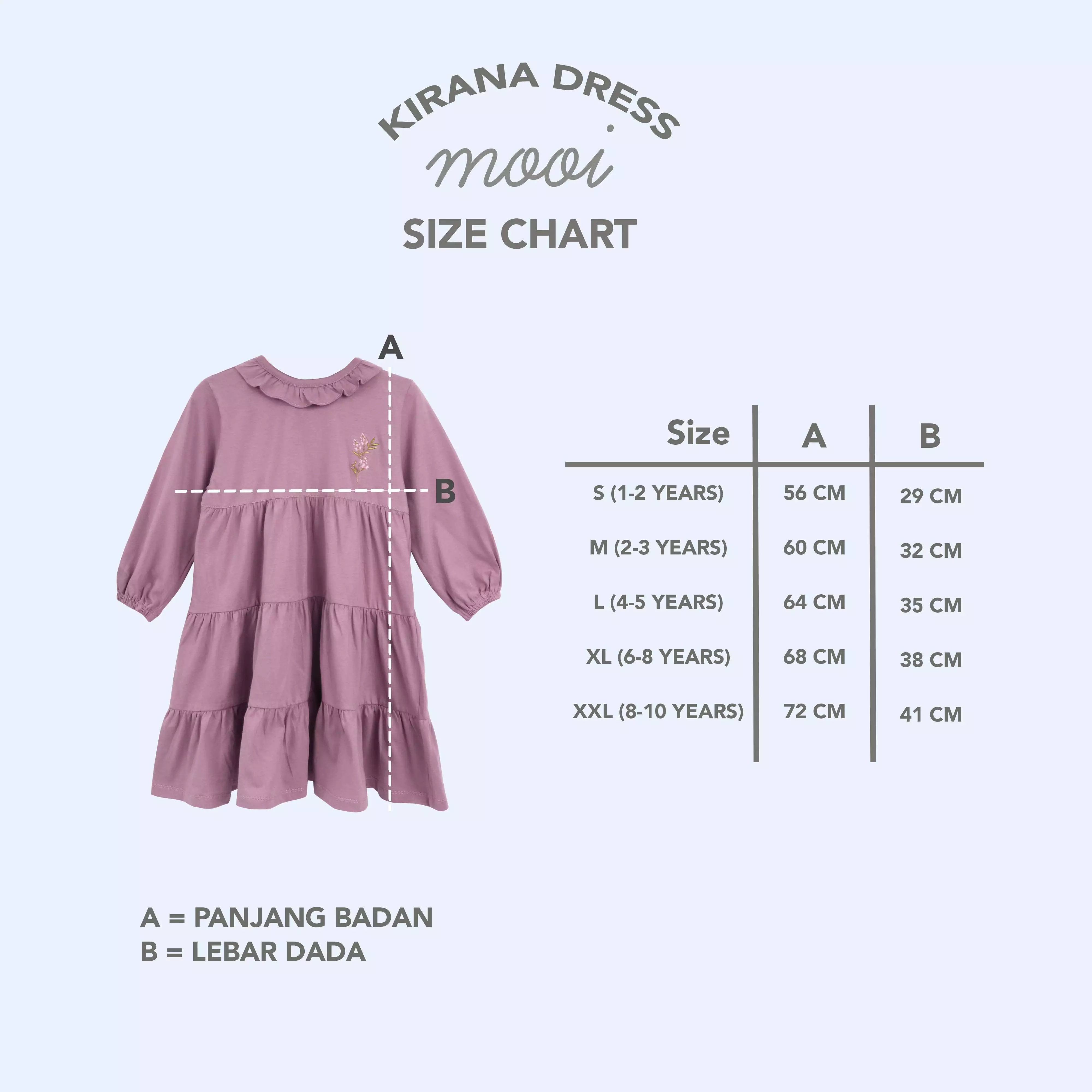 Mooi Dress Anak Perempuan Kirana Dress Kids - Rosewood