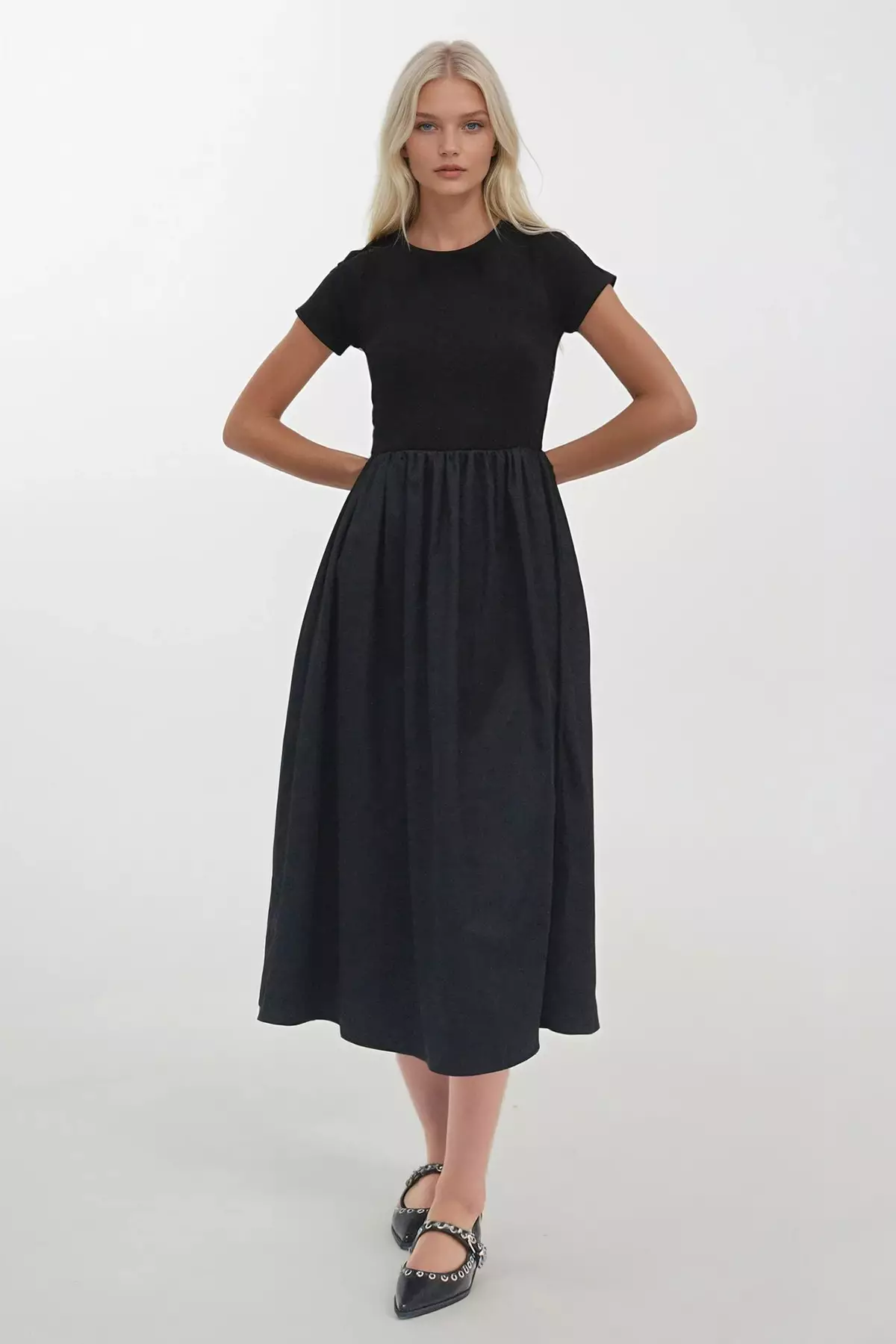 Ruched Midi Dress