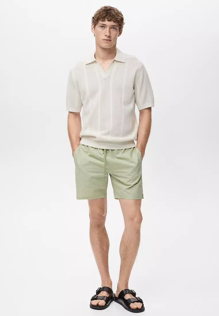 Seersucker Swimming Trunks