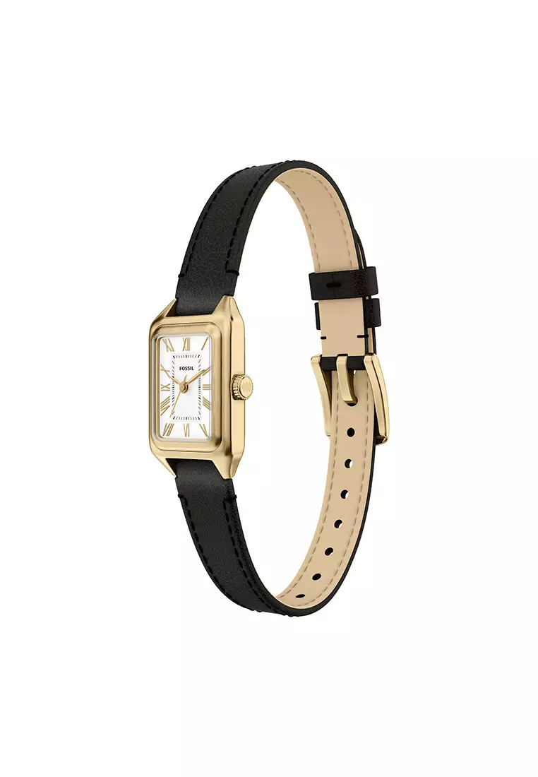 Raquel Black Leather Watch Es5470