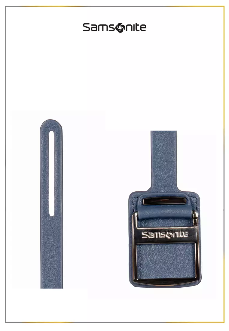 Samsonite Accessories IM T@G Leather Strap+Metal Tag S - Blue