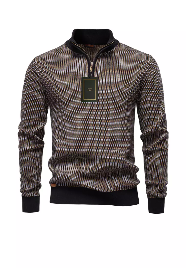 Buy Twenty Eight Shoes Half-zip Jacquard Knit Sweater AX-Y6228