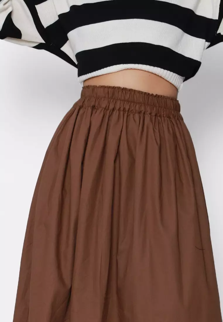 ALDA Poplin Midi Skirt