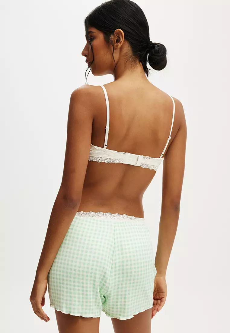 Sleepy Rib Flared Shorts