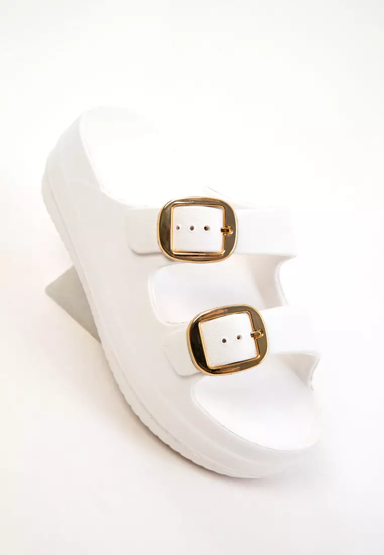 White Women's Slippers 20726
