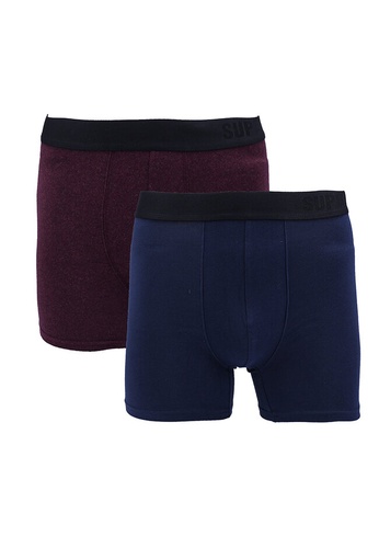 SUPERDRY red and navy Boxers Offset Double Pack - Original & Vintage 0246AUS396A9BBGS_1