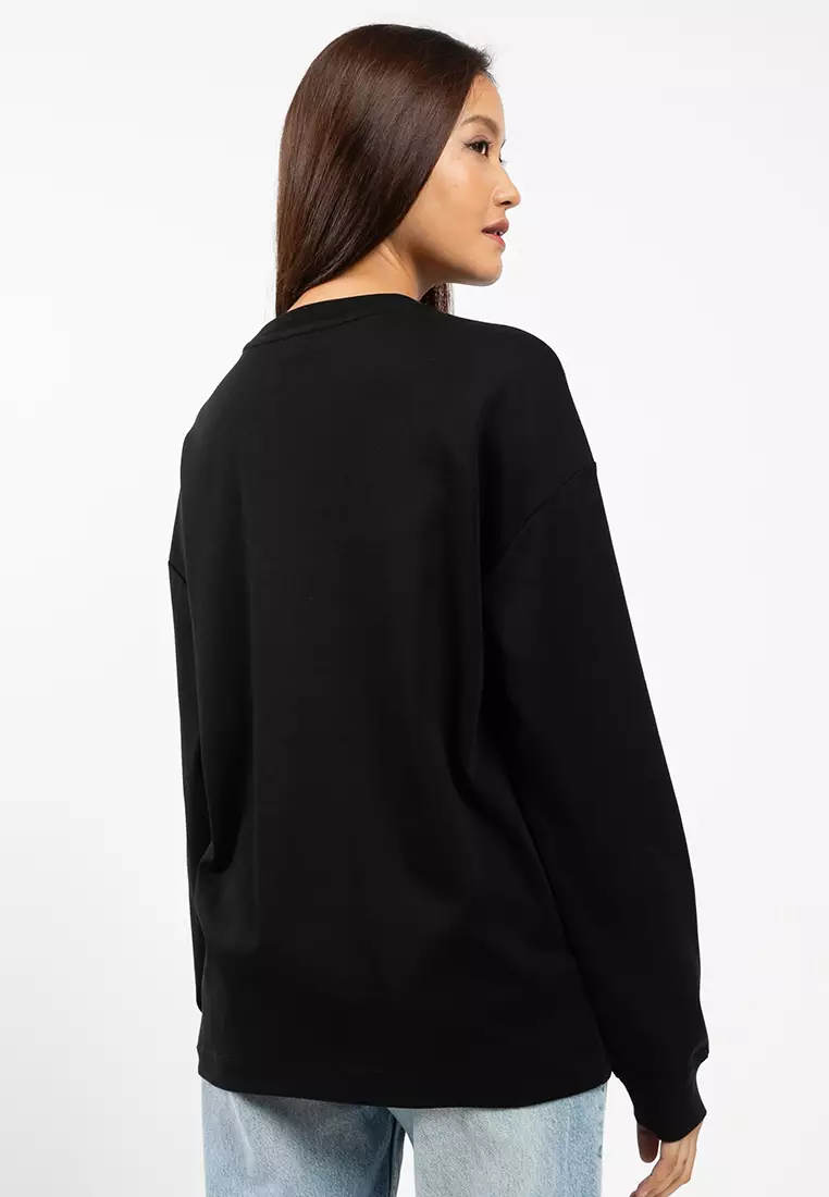 長袖 Monologo 寬鬆圓領重磅T恤 - Calvin Klein Jeans