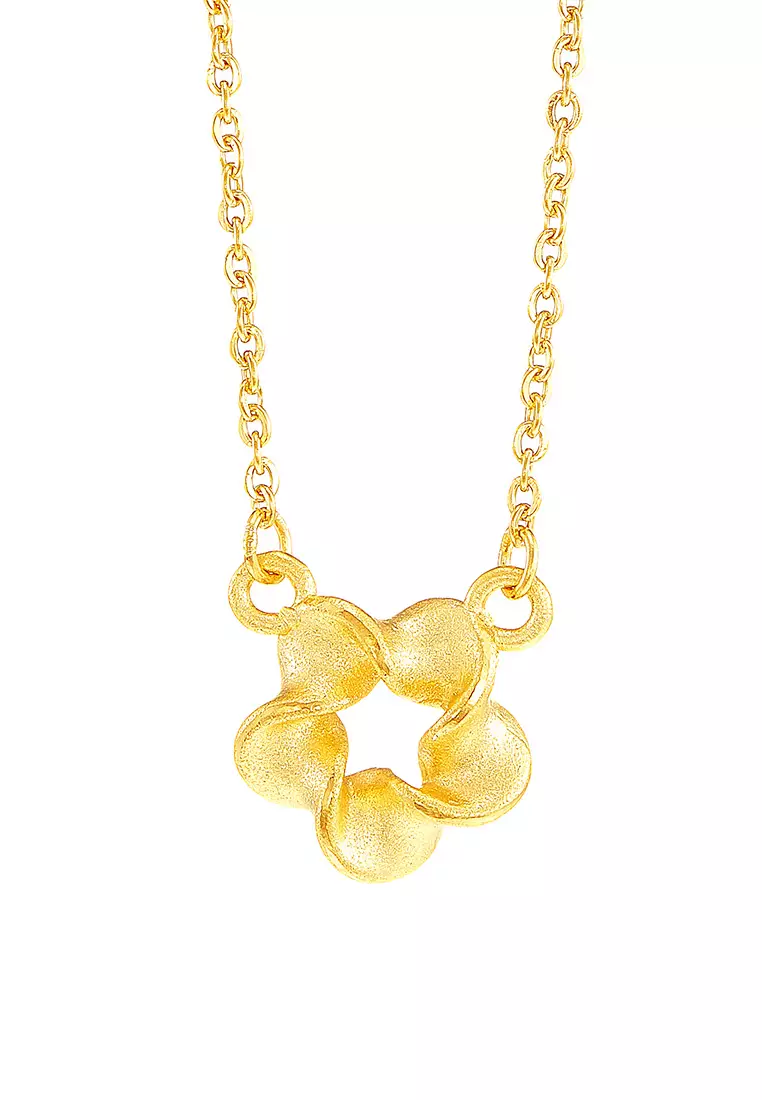 White gold online necklace 24k