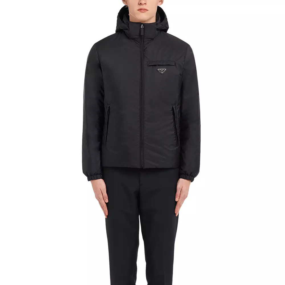 [5.5UPER DEALS] Re-Nylon Puffer Stand-Up Collar Jacket Black
