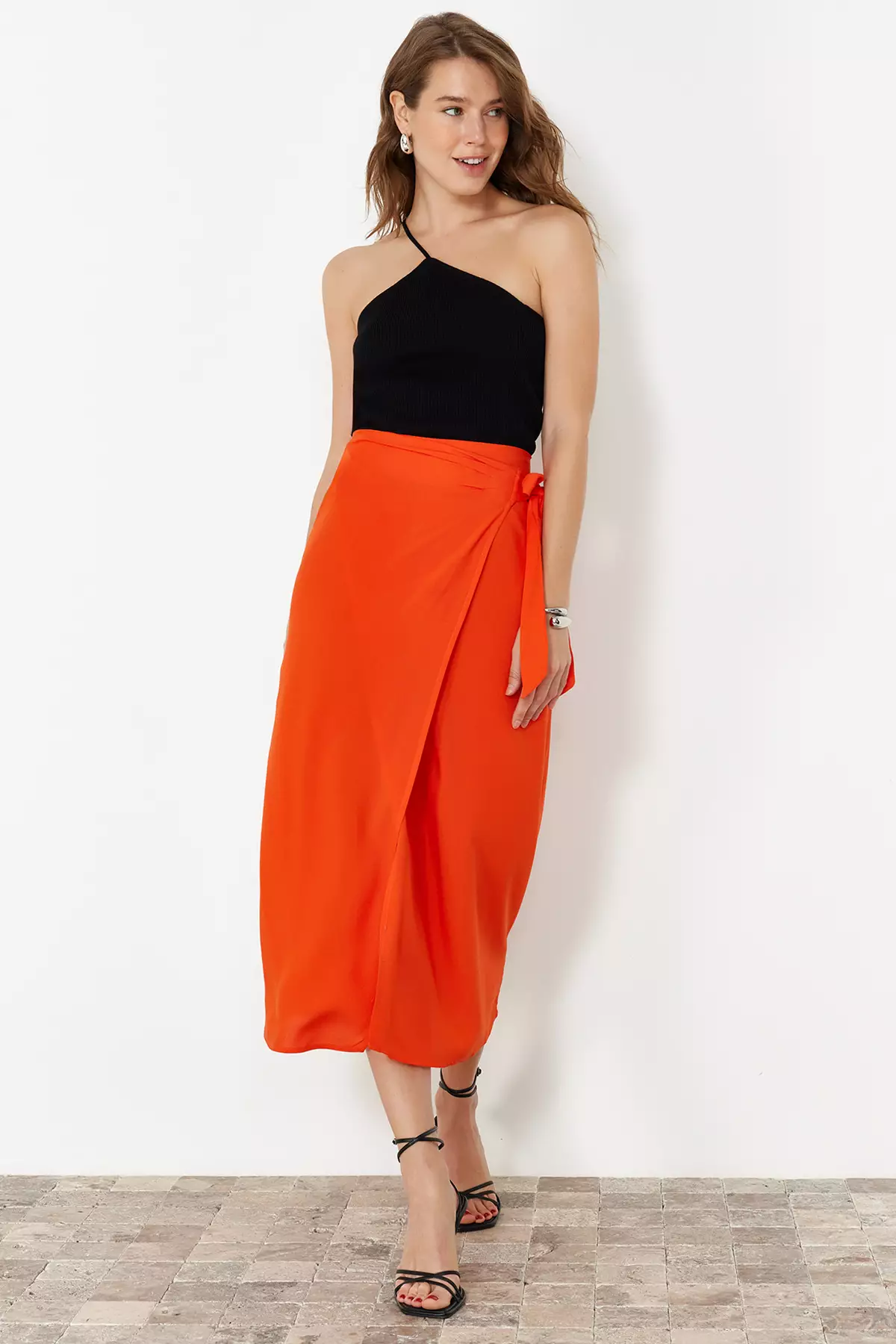 Wrap Midi Skirt