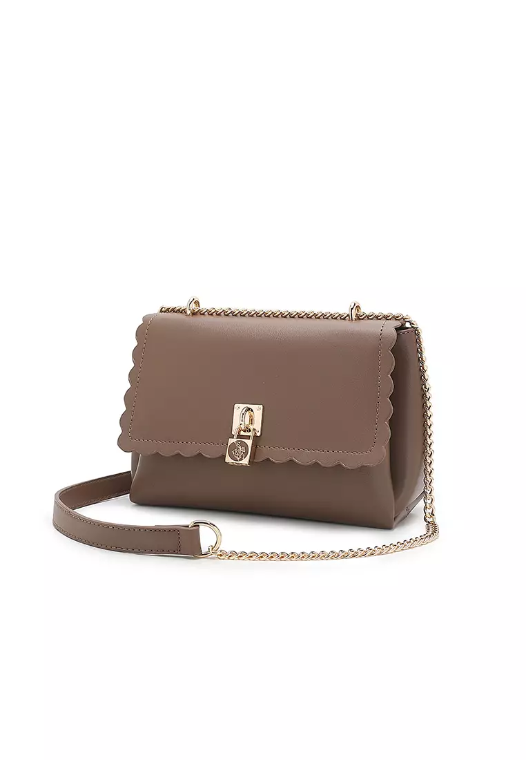 Women's Chain Shoulder Bag / Sling Bag / Crossbody Bag - Black