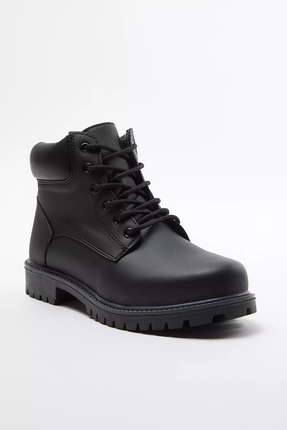 Men's Boots - Black, Plain, Lace-Up Takaw25Bo00042