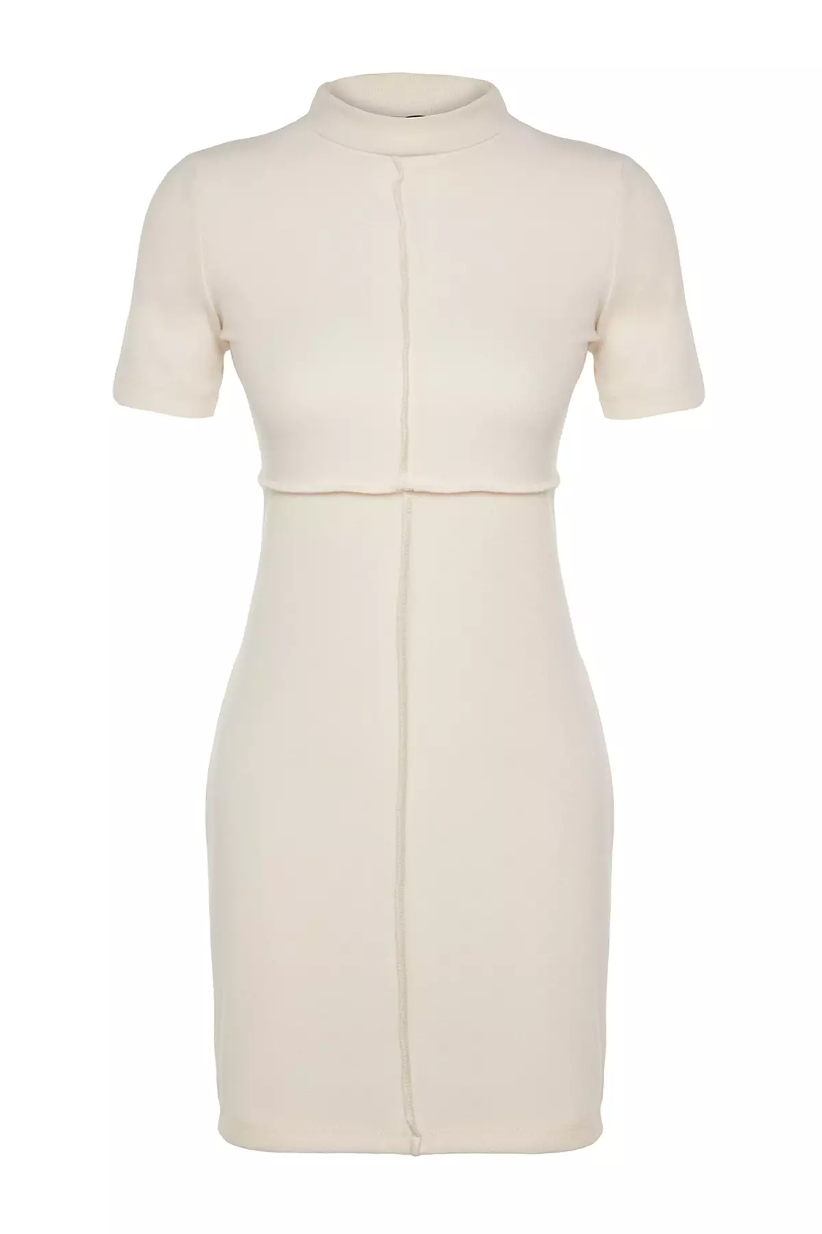 Trendyol Woman Young Mini Jile Square Collar Woven Dress Vestito