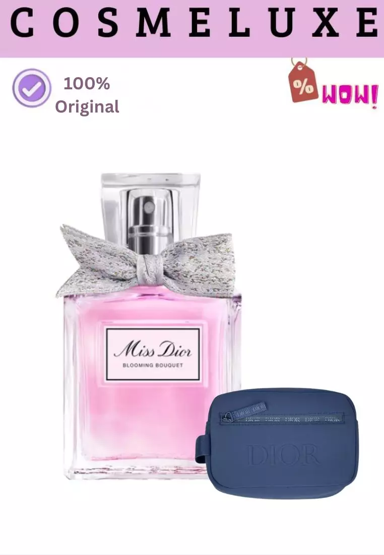 Bundling New Miss Dior Blooming Bouquet Eau De Toilette - 50ml & Pouch Dior
