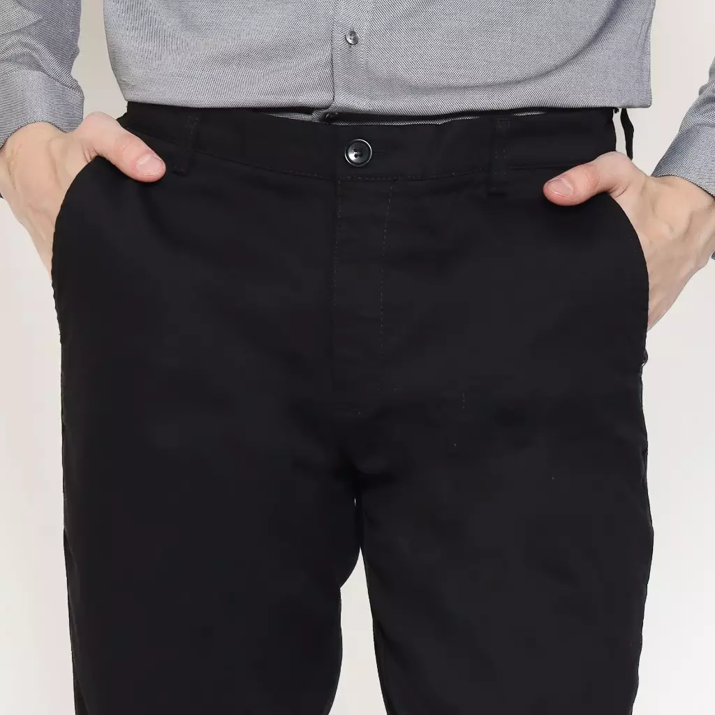 Lawell Celana Chinos Pria Slim Fit – Hitam – Ukuran 28–38 – L.1-CCSF.-G103-CTS