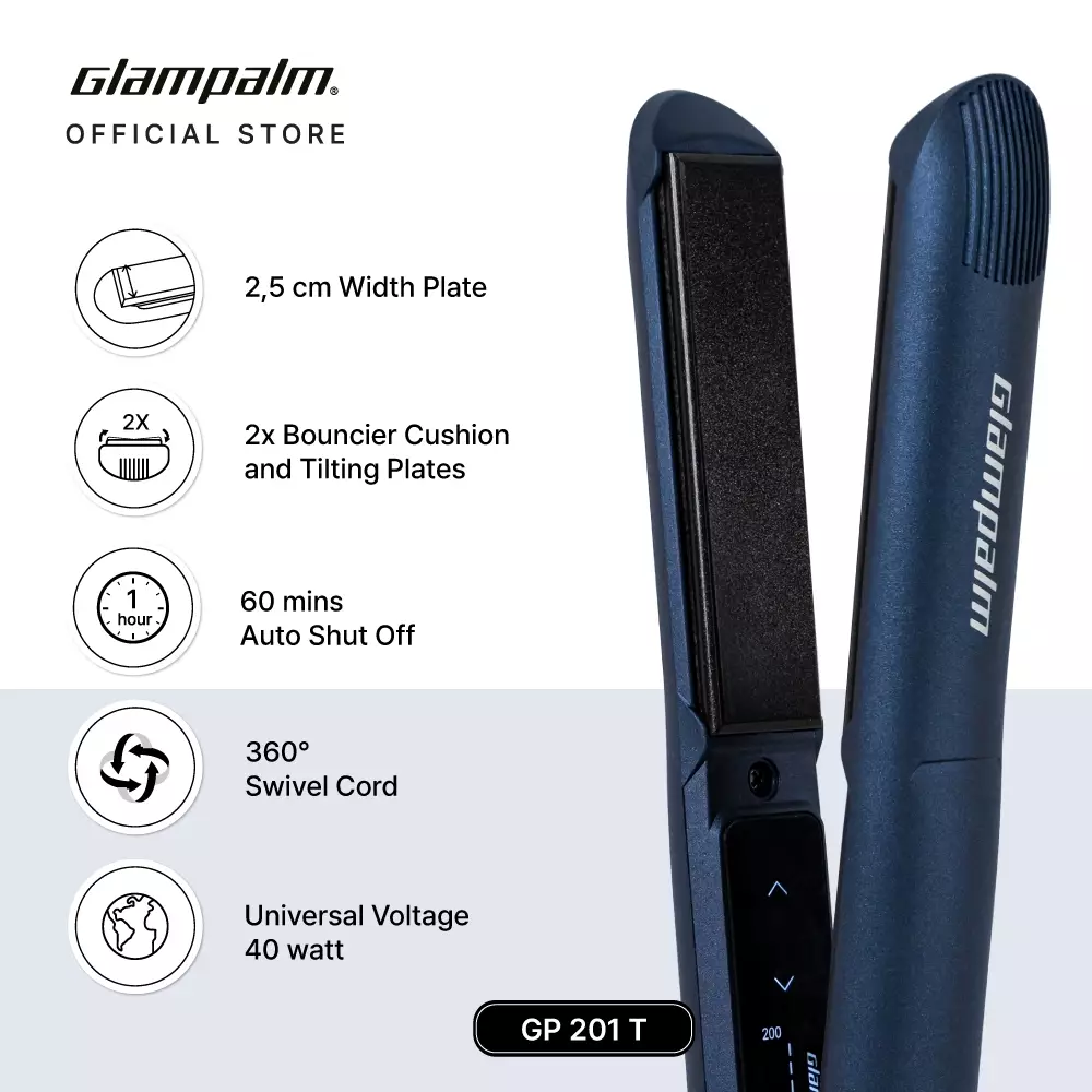 Glampalm Catokan Pelurus Rambut / Hair Straightener GP201 Touch