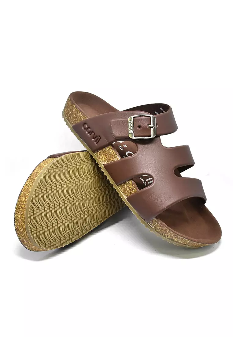 Carvil Sandal Pria BENZO-03 BROWN