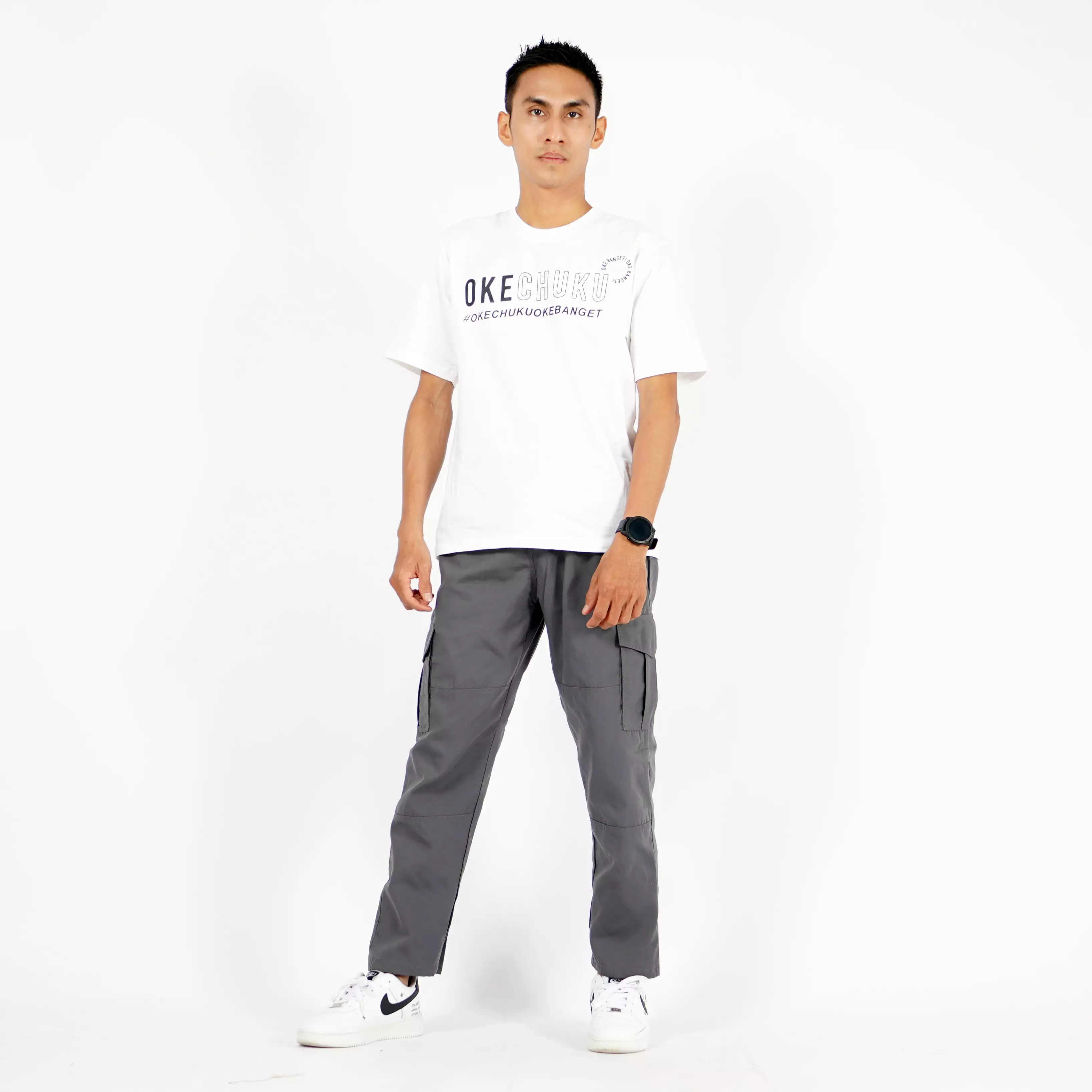  DENNY Celana Cargo Pria Celana Tactical Cargo Pants Pria - ABU