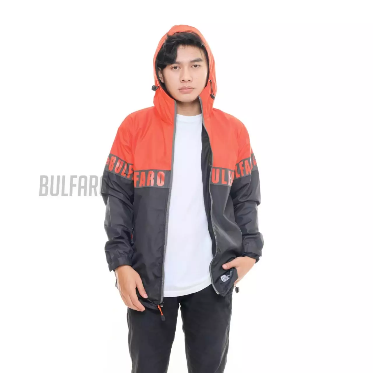 Lineover Jaket Orange Black