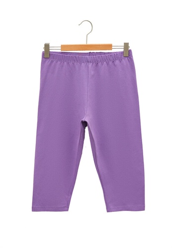 LC WAIKIKI purple Elastic Waist Basic Cotton Girl Leggings F9C89KA6A08445GS_1