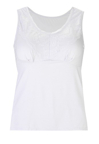Camisole in Lace-with Padding-White