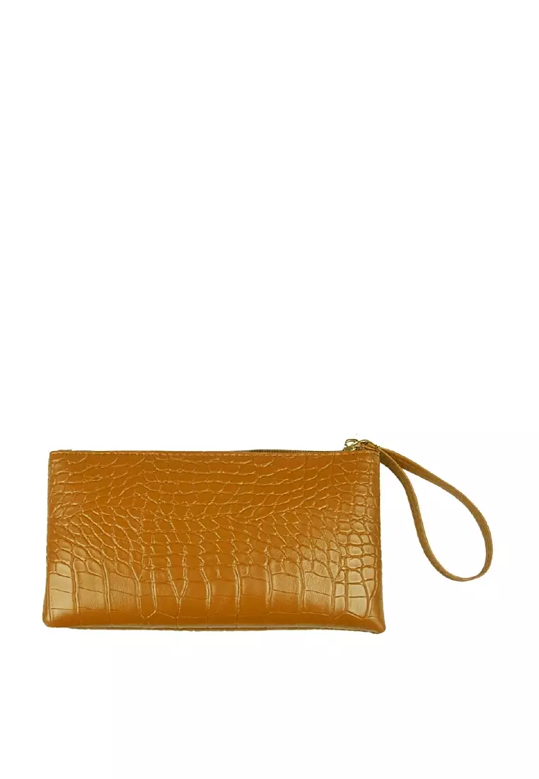 MYNT by MAYONETTE CORA Pouch Dompet Wanita Terbaru 2021 Import Korea Tas Croco Wanita - Mocca