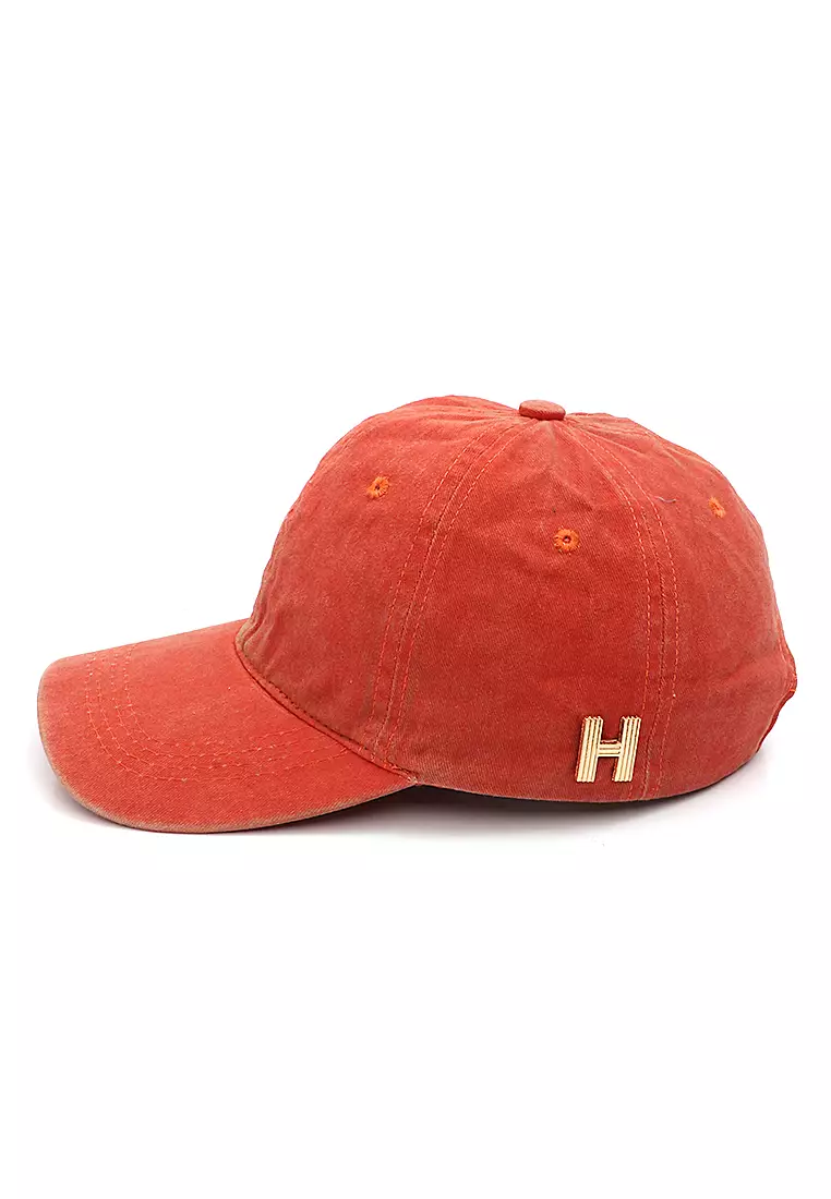Drsh Topi Baseball Unisex Plain Casual Sport Adjustable Material Cotton ORIGINAL - Orange