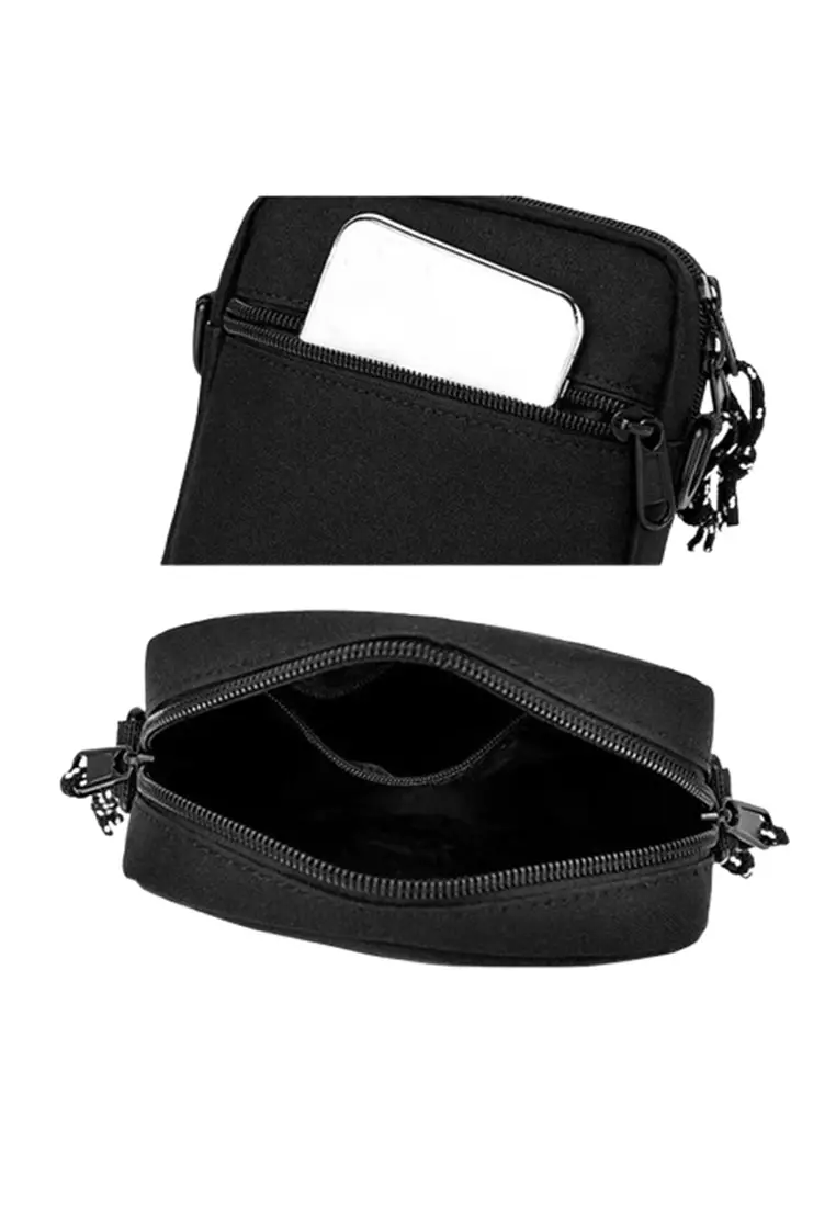 Tas Selempang Pria Sling Bag Mini Fashion Oxford Waterproof ES15 ORIGINAL - Black