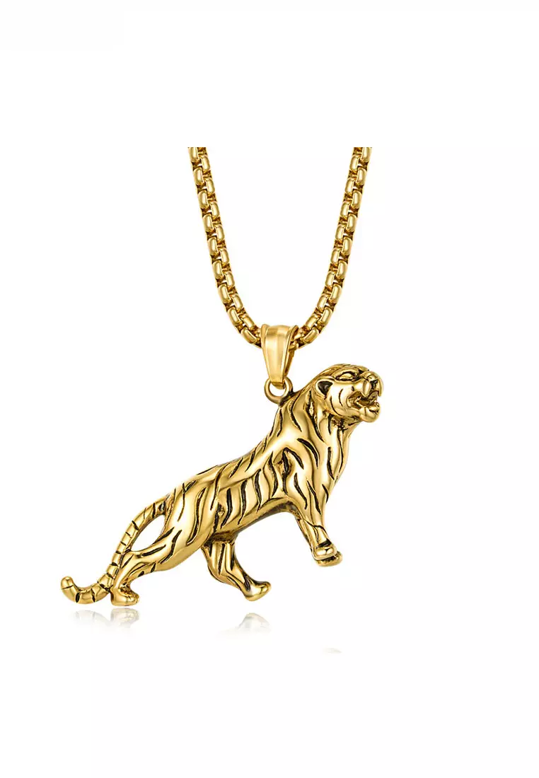 Buy HAPPY FRIDAYS Domineering Tiger Titanium Steel Pendant