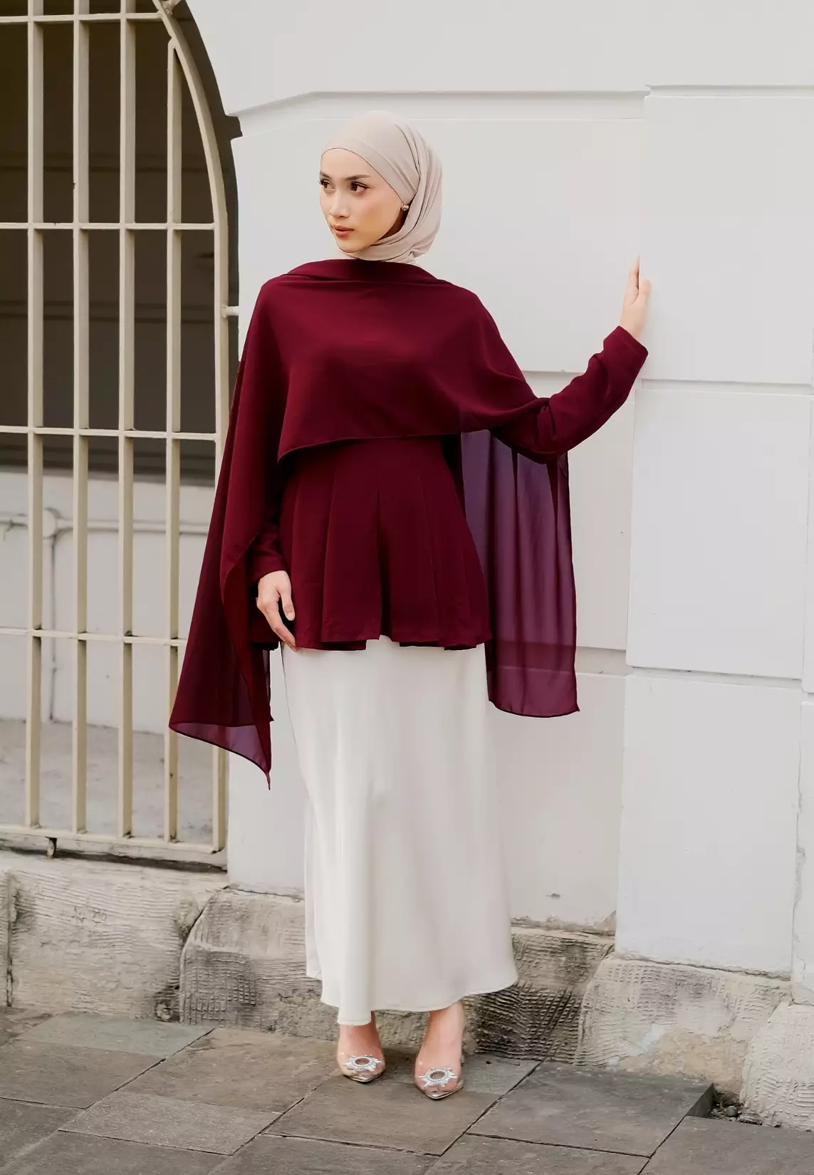 Adeline Blouse - Maroon