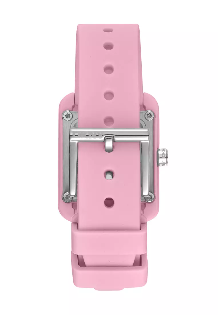 DKNY City Sport Pink Rubber Analog Quartz Watch For Women DK1L002P0045