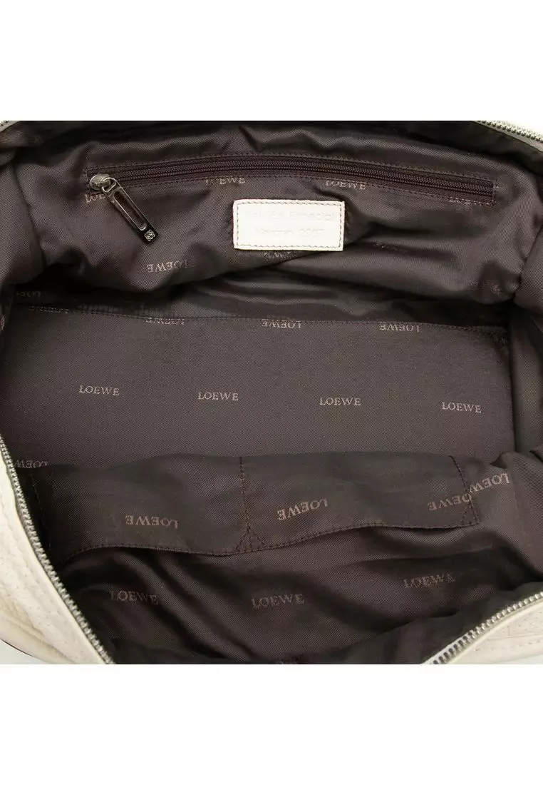 Pre-Loved Loewe Perforated Leather Stitched Amazona 28